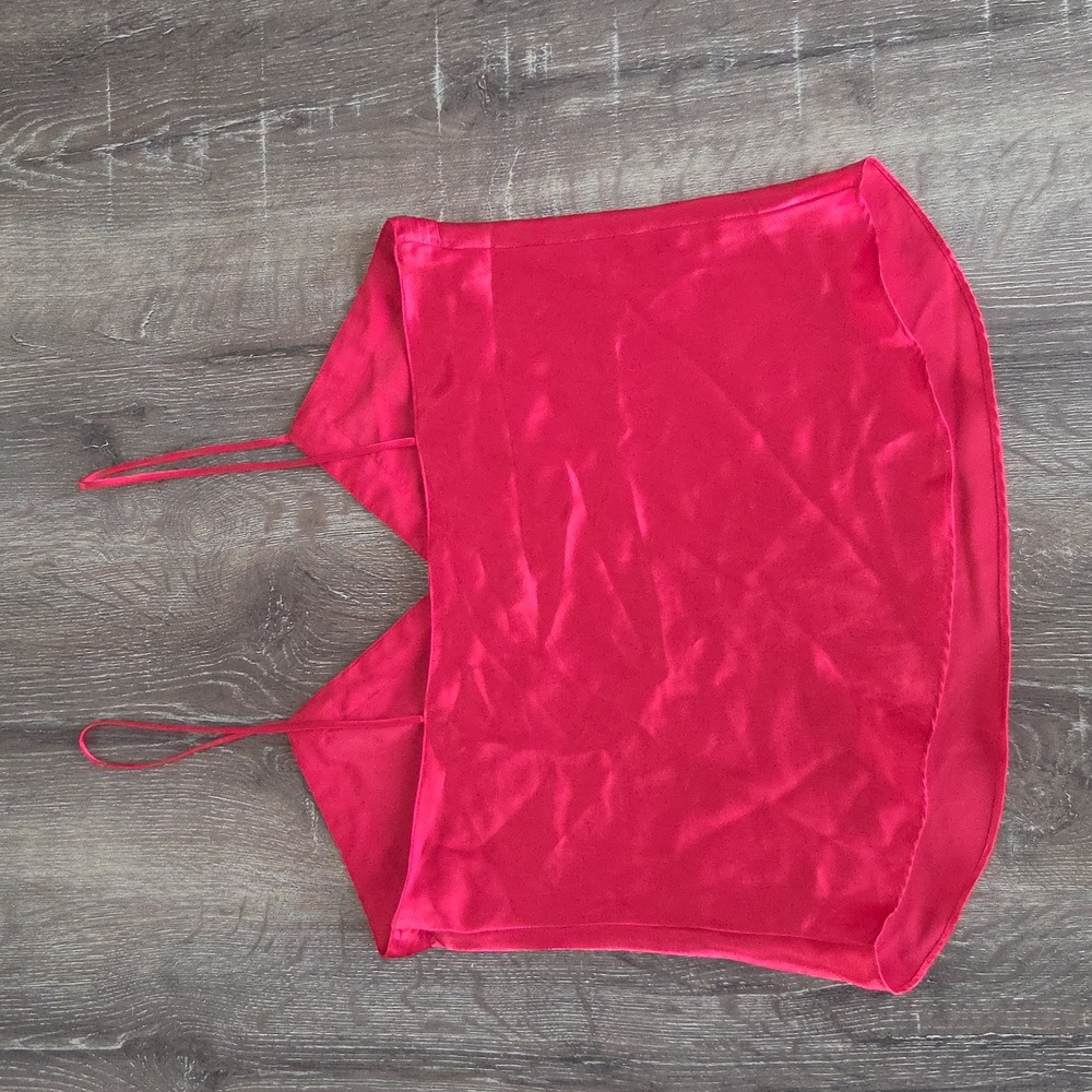 Victoria's Secret Gold Label Red Satin 2 Piece Matching Chemise Set - Picture 8 of 16